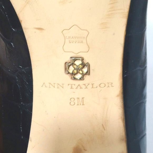 Ann Taylor Black Leather & Fur High Heels - Picture 8 of 8